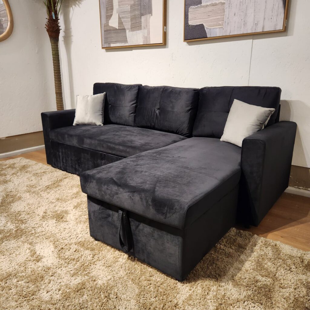 סלון 9051 קטיפה שחור