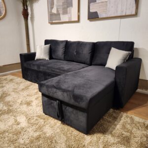 סלון 9051 קטיפה שחור