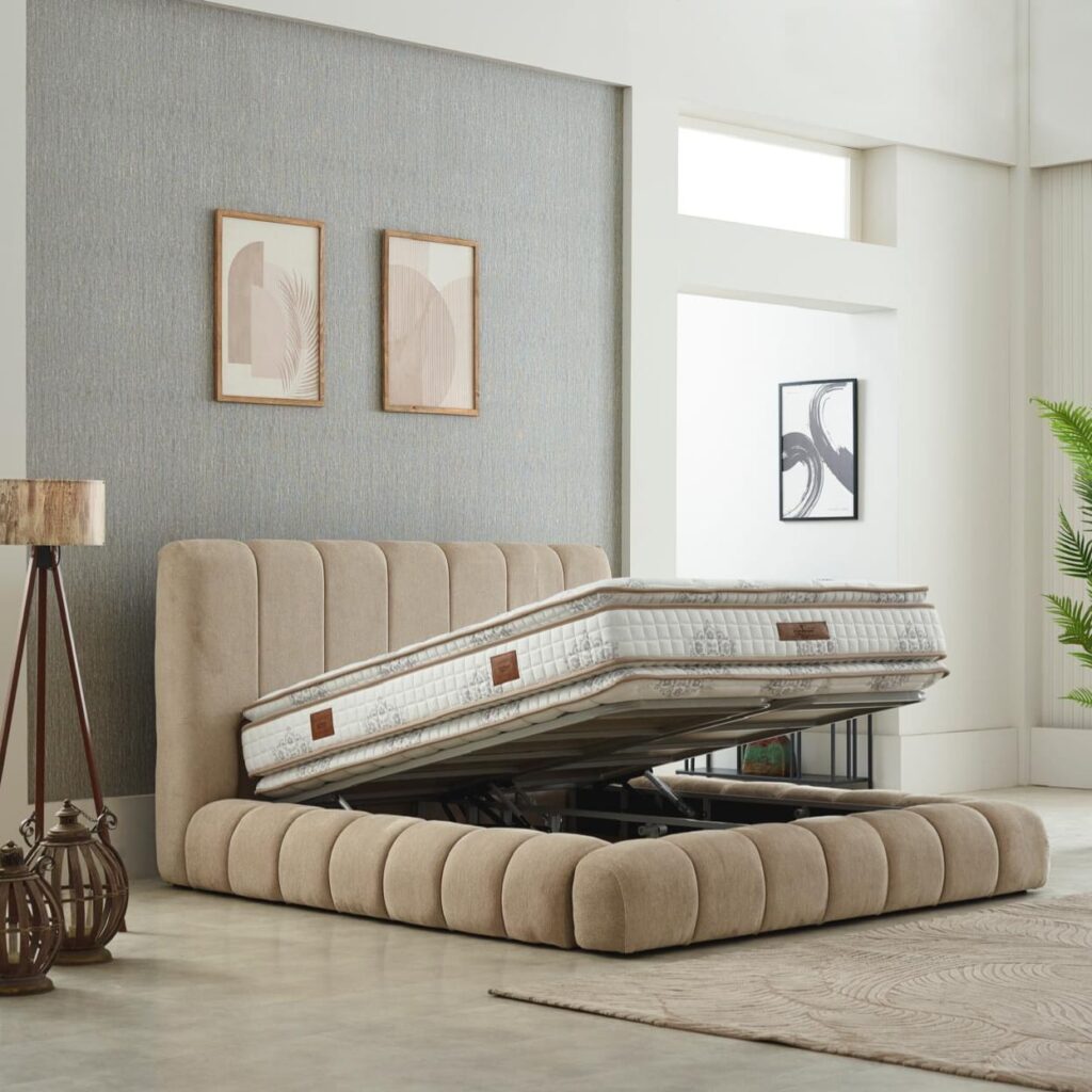 מיטה זוגית דגם מונרו בז 2