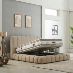 מיטה זוגית דגם מונרו בז 2