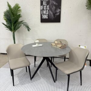 פינת אוכל קרמיקה אפור