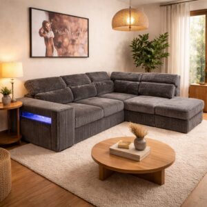 סלון פינתי דגם 21743 צבע אפור