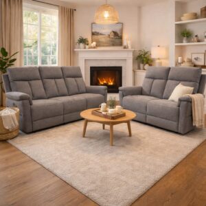 סלון ריקליינרים A5643 אפור